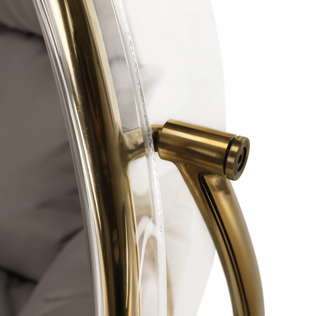 Poze Fotoliu suspendat cu suport Bubble Tip2 transparent/auriu/gri