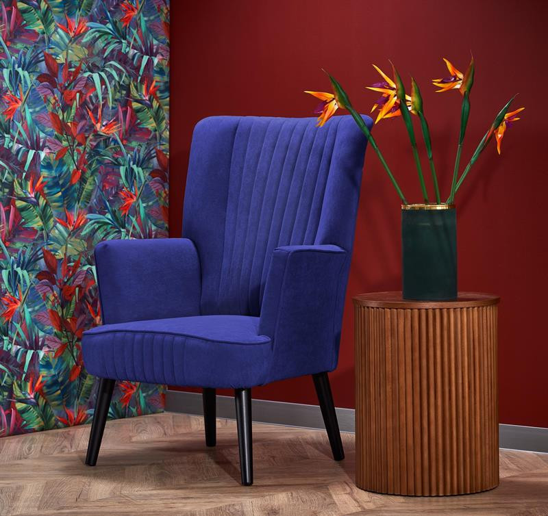 Poze Fotoliu tapitat Delgado velvet bleumarin – H100 cm