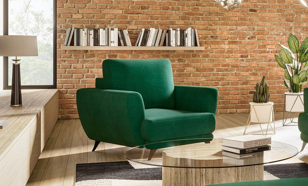 Poze Fotoliu tapitat Megis – L102 x l94 x h87 cm