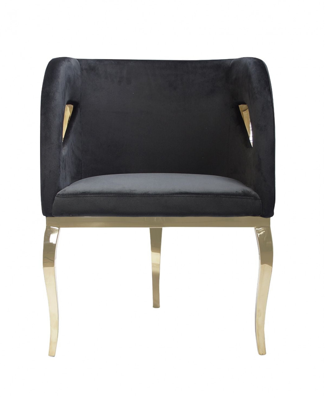 Poze Fotoliu tapitat Morello negru/gold – H78 cm