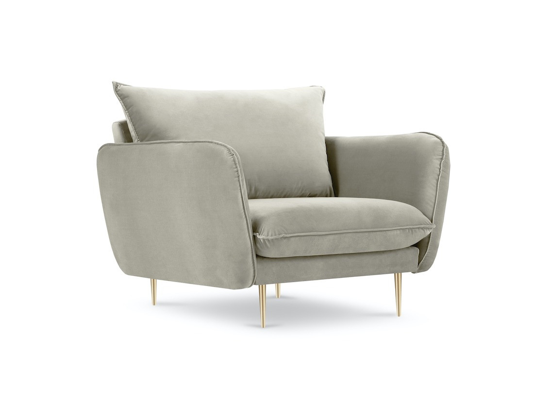 Poze Fotoliu tapitat Vienna velvet/gold – L95 x l92 x h95 cm