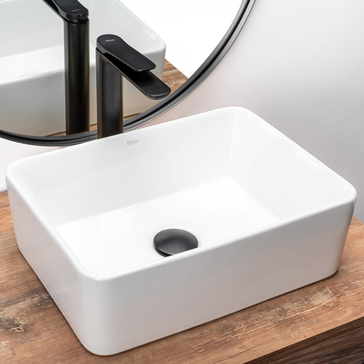 Poze Lavoar Anita Mini alb ceramica sanitara - 41 cm