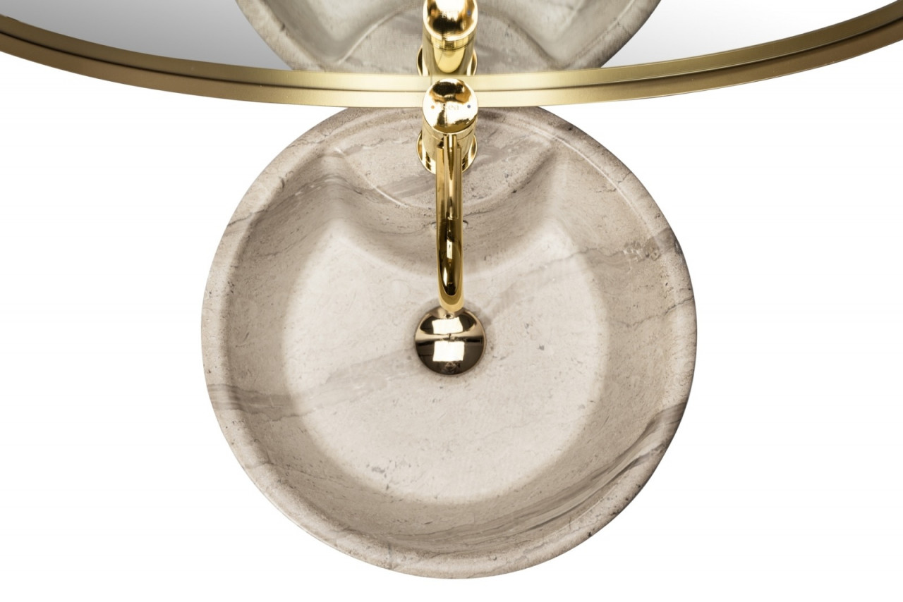 Poze Lavoar Blanka freestanding ceramica piatră - H84 cm