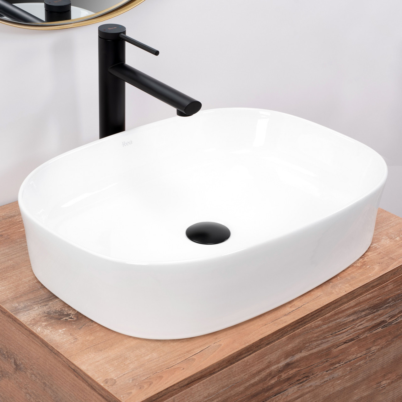 Poze Lavoar ceramica Angie alb L52 cm