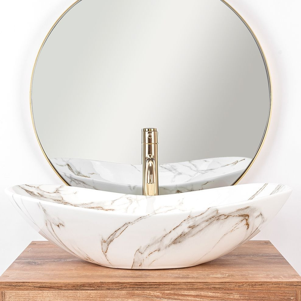 Poze Lavoar Royal Lava Marmura ceramica sanitara - 62,5 cm