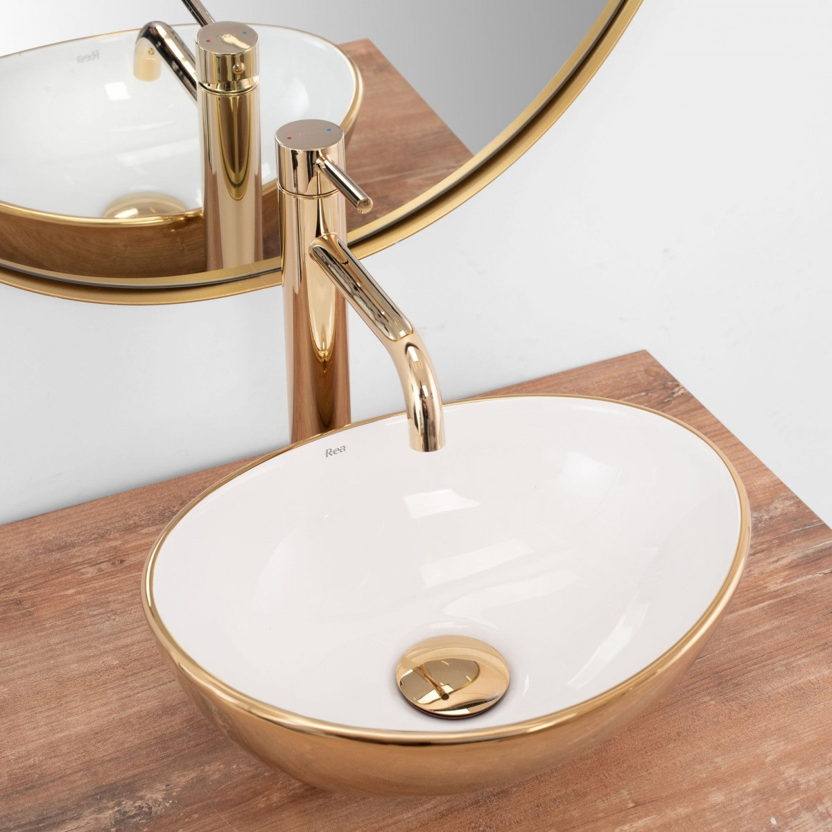 Poze Lavoar Sofia Mini gold ceramica sanitara – 34 cm
