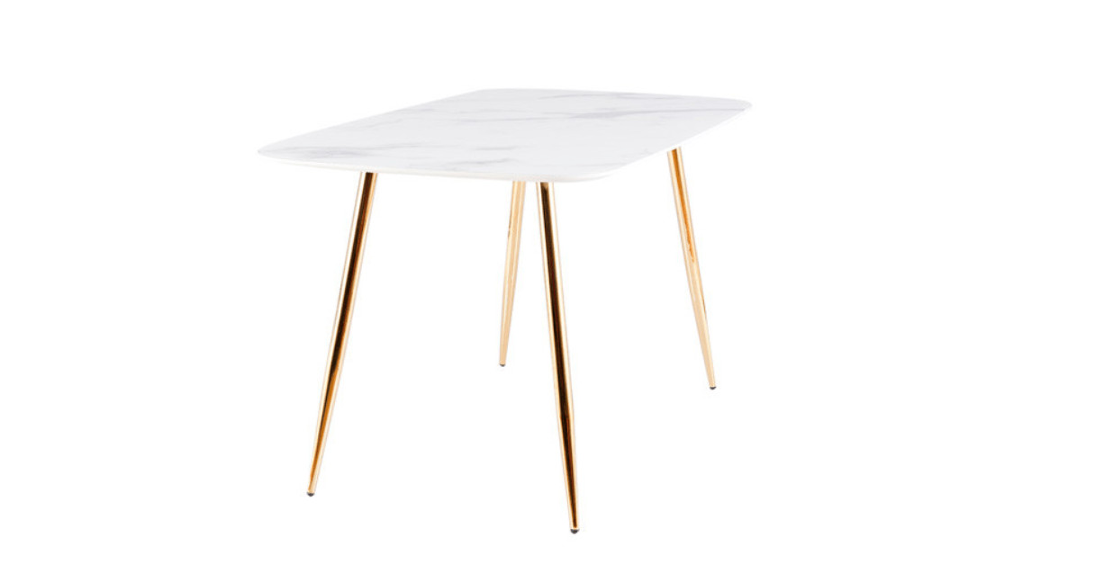 Poze Masa Ceres Marmura Alb/Gold - H75