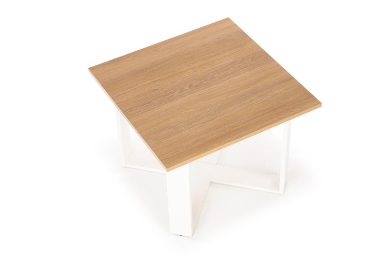 Poze Masa de cafea Cross stejar auriu/alb – H50 cm