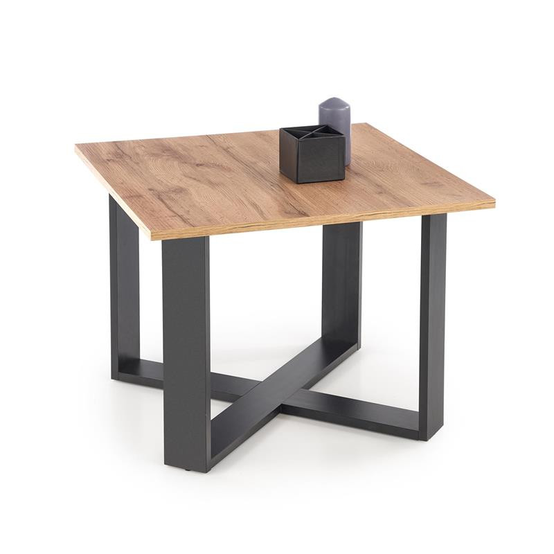 Masa de cafea cross stejar wotan/negru – h50 cm