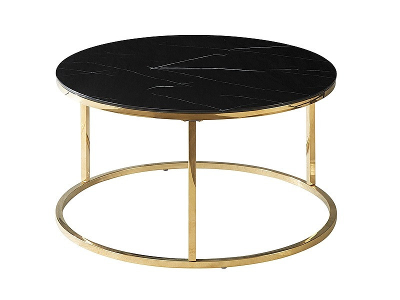 Poze Masa de cafea Sabine – Marmura Neagra/Gold