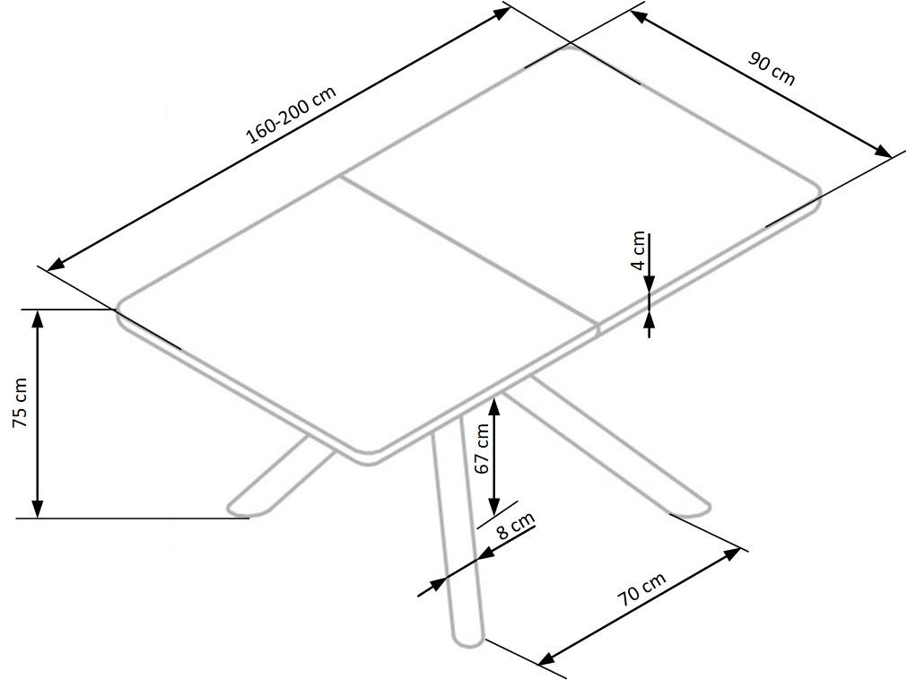 Poze Masa extensibila Derrick stejar - L160/200xl90xh75 cm