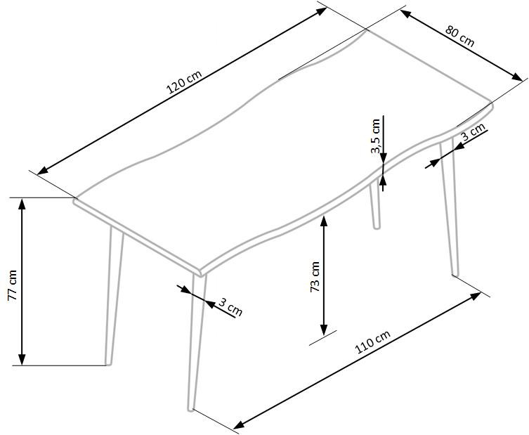 Poze Masa Larson stejar natural - L120xl80xh77 cm