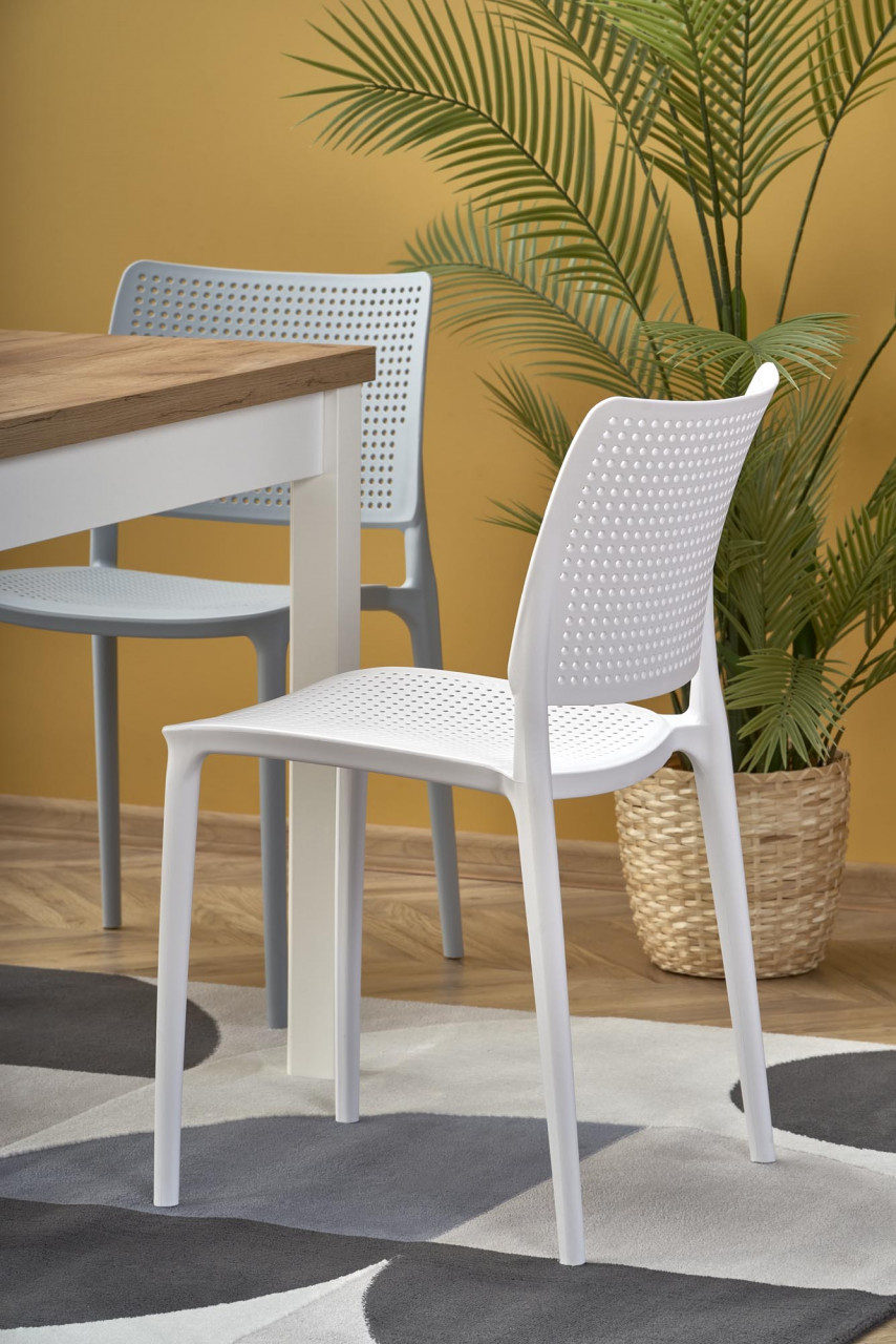Poze Masa patrata Tiago extensibila L90-125 cm stejar craft/alb