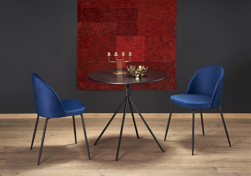 Poze Masa rotunda Fondi negru – ø80 / h75 cm