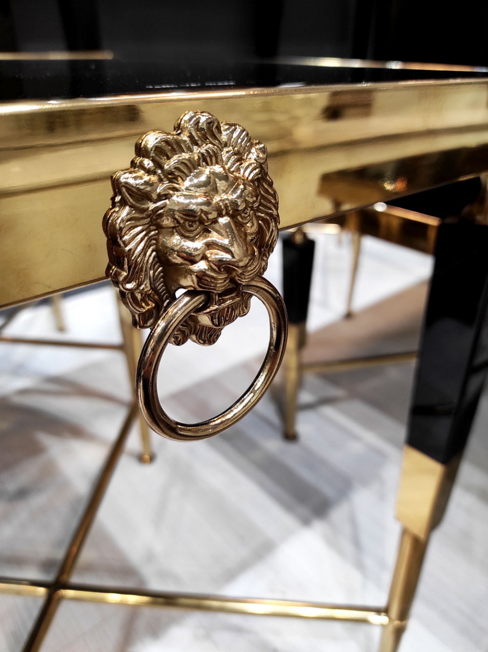 Poze Masuta de cafea Monaco negru/gold – H45 cm