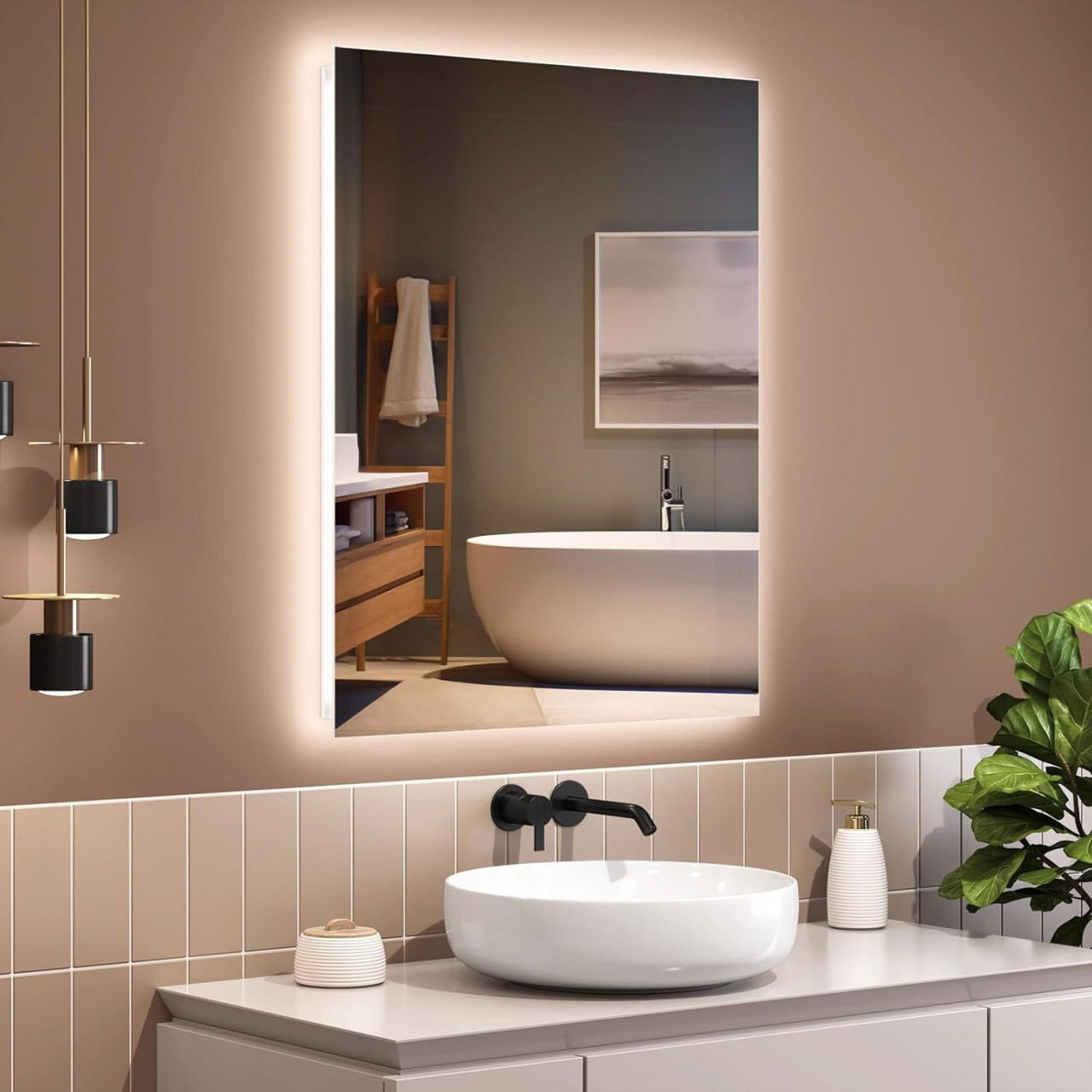 Poze Oglinda LED SQR 50x100cm