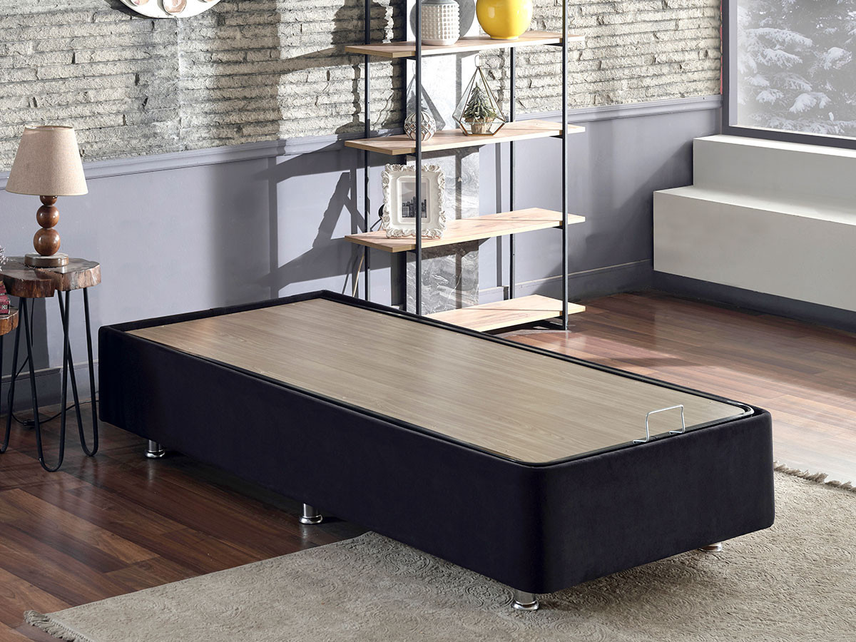 Poze Pat Ela negru 90x190 cm