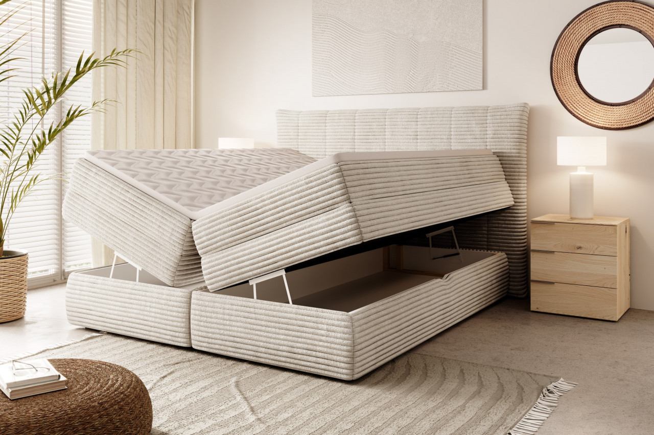 Poze Pat tapitat boxspring Amber 180x200 cm