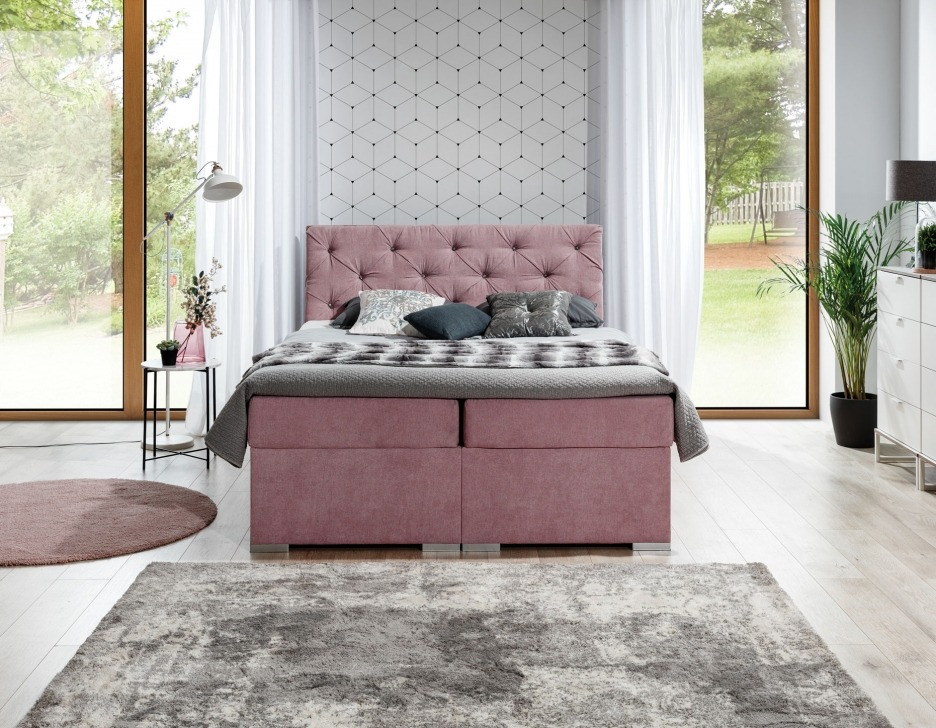 Poze Pat tapitat boxspring Balvin – 180/200 cm
