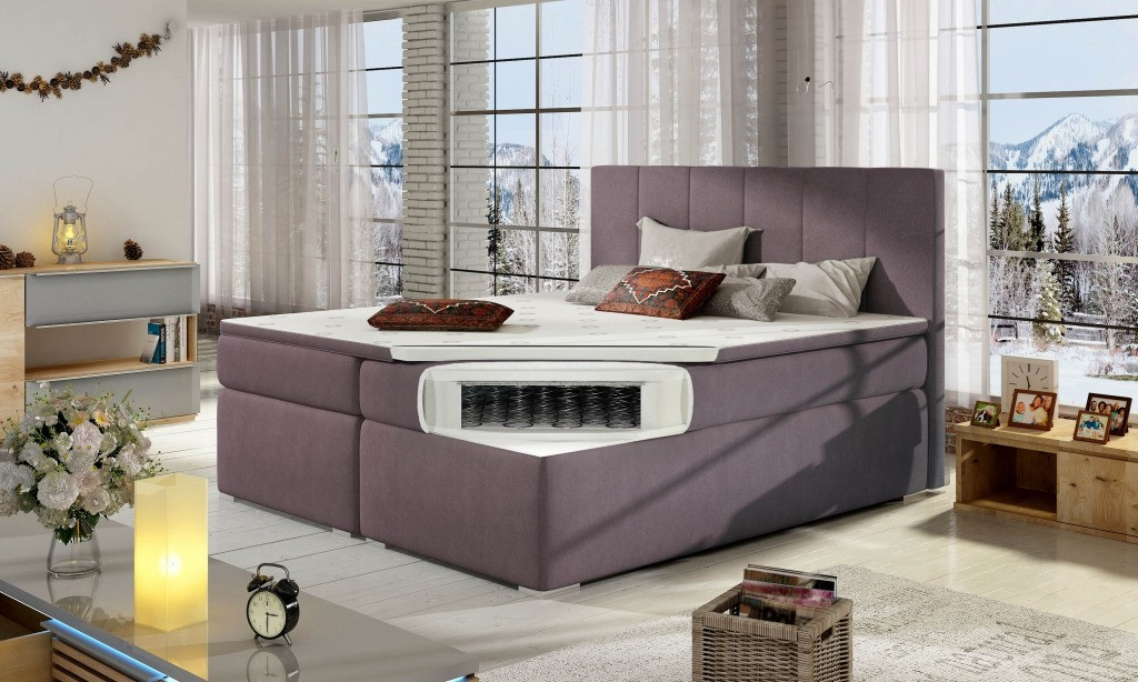 Poze Pat tapitat boxspring Bolero – 160/200 cm