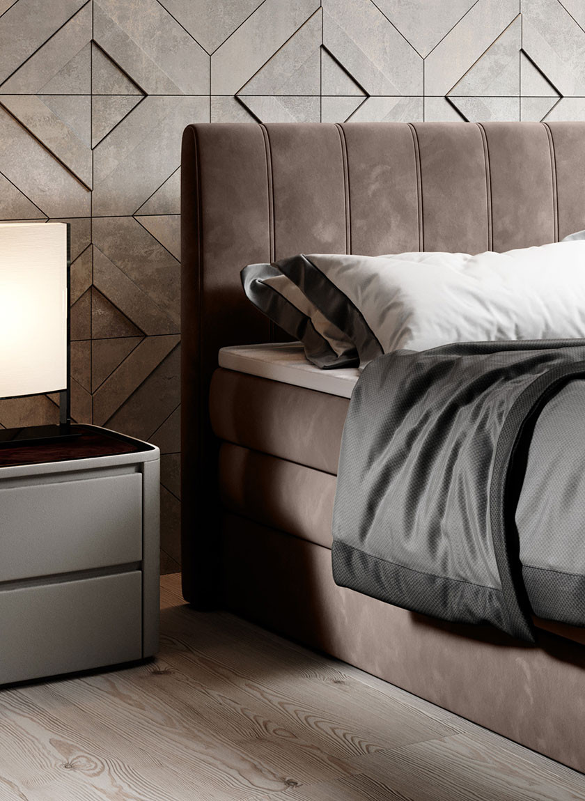 Poze Pat tapitat boxspring Carina 180x200 cm