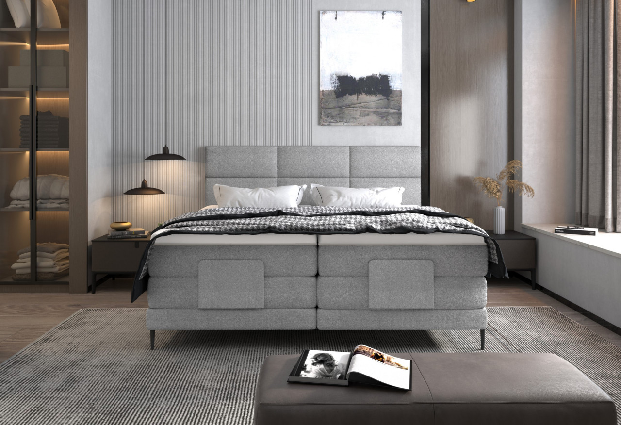 Poze Pat tapitat boxspring Carlo 180x200 cm