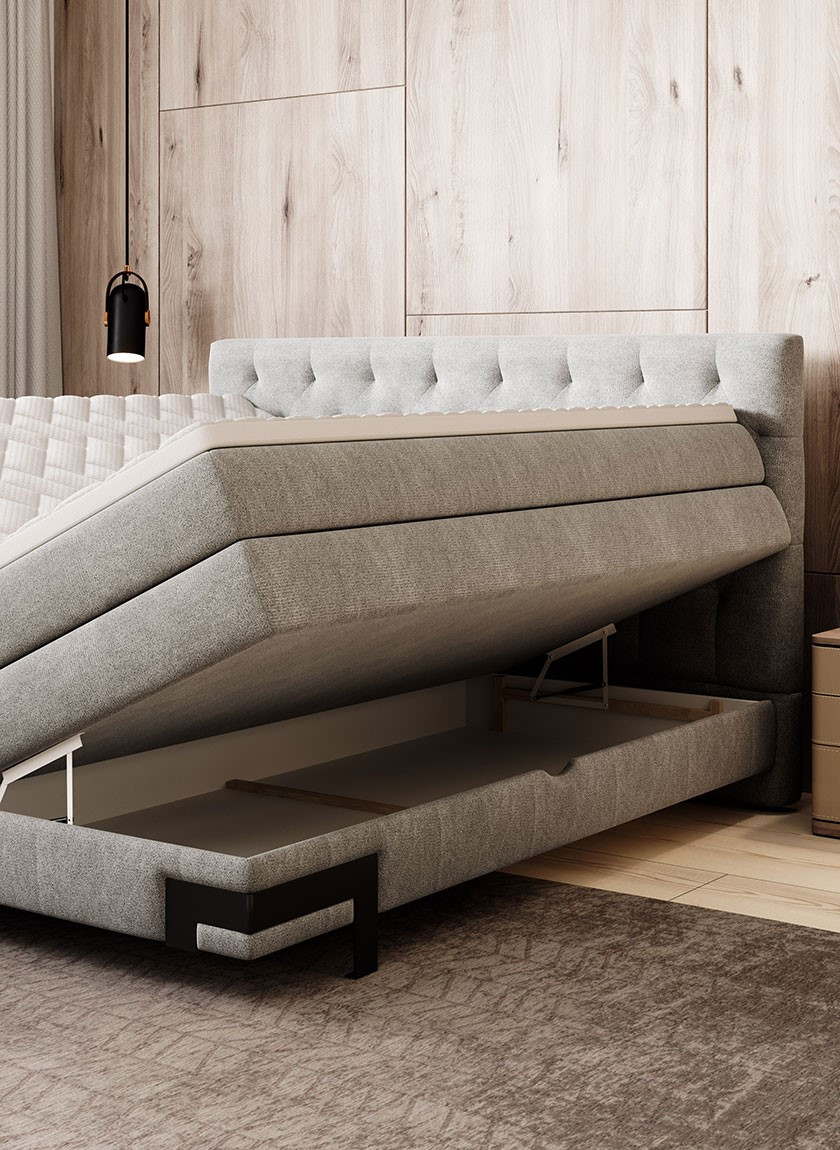 Poze Pat tapitat boxspring Godin 180x200 cm
