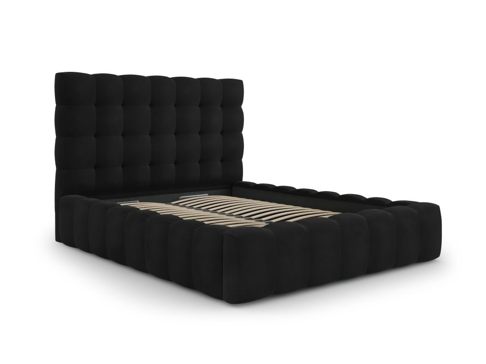 Poze Pat tapitat catifea Bali – 200×200 cm