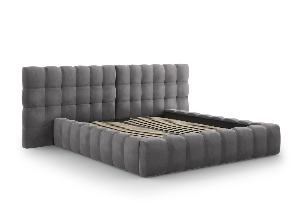 Poze Pat tapitat catifea Bali T – 180×200 cm