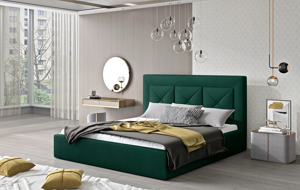 Poze Pat tapitat Cloe – 140/200, L223 x l140 x h93 cm