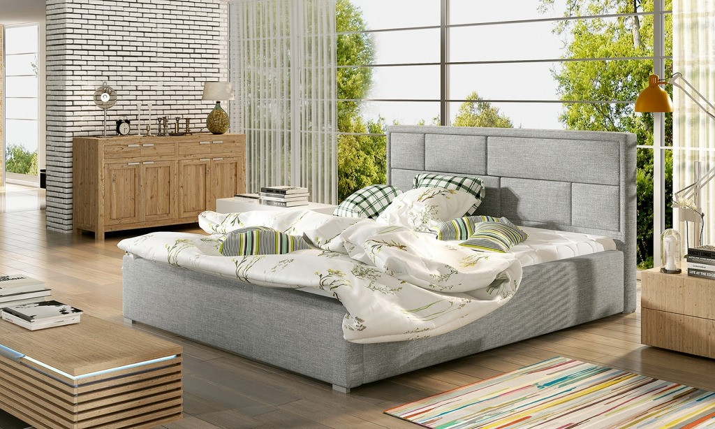 Poze Pat tapitat Latina – 140/200, L223 x l140 x h93 cm
