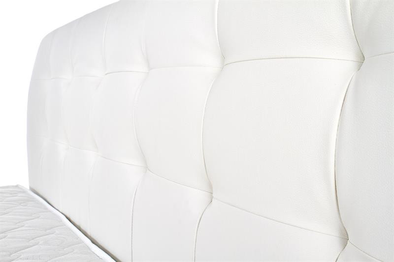 Poze Pat tapitat Samara Alb – 160×200 cm