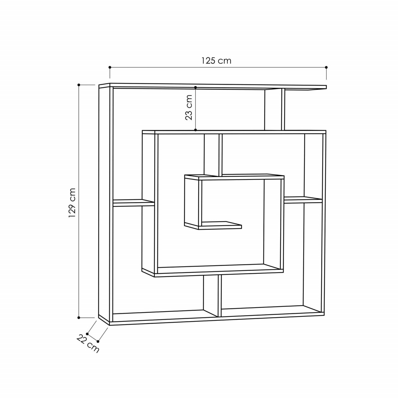 Poze Raft de carti Maze antracit