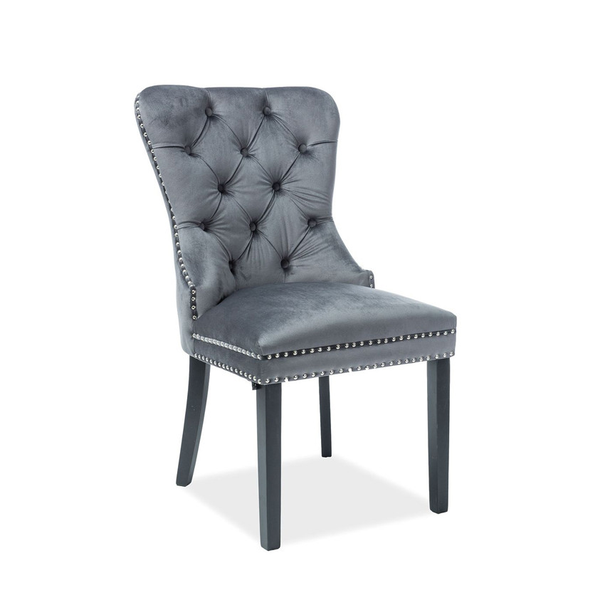 Scaun catifea august gri - h 98 cm
