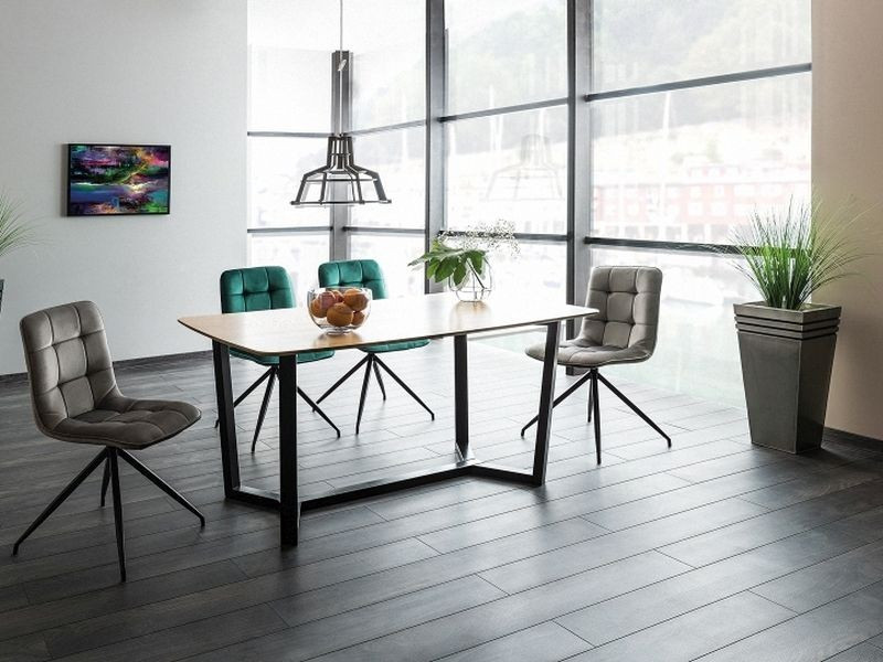 Poze Scaun catifea Texo verde - H 87 cm