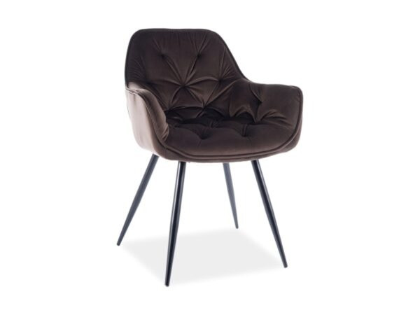 Poze Scaun Cherry velvet maro/negru Blu48