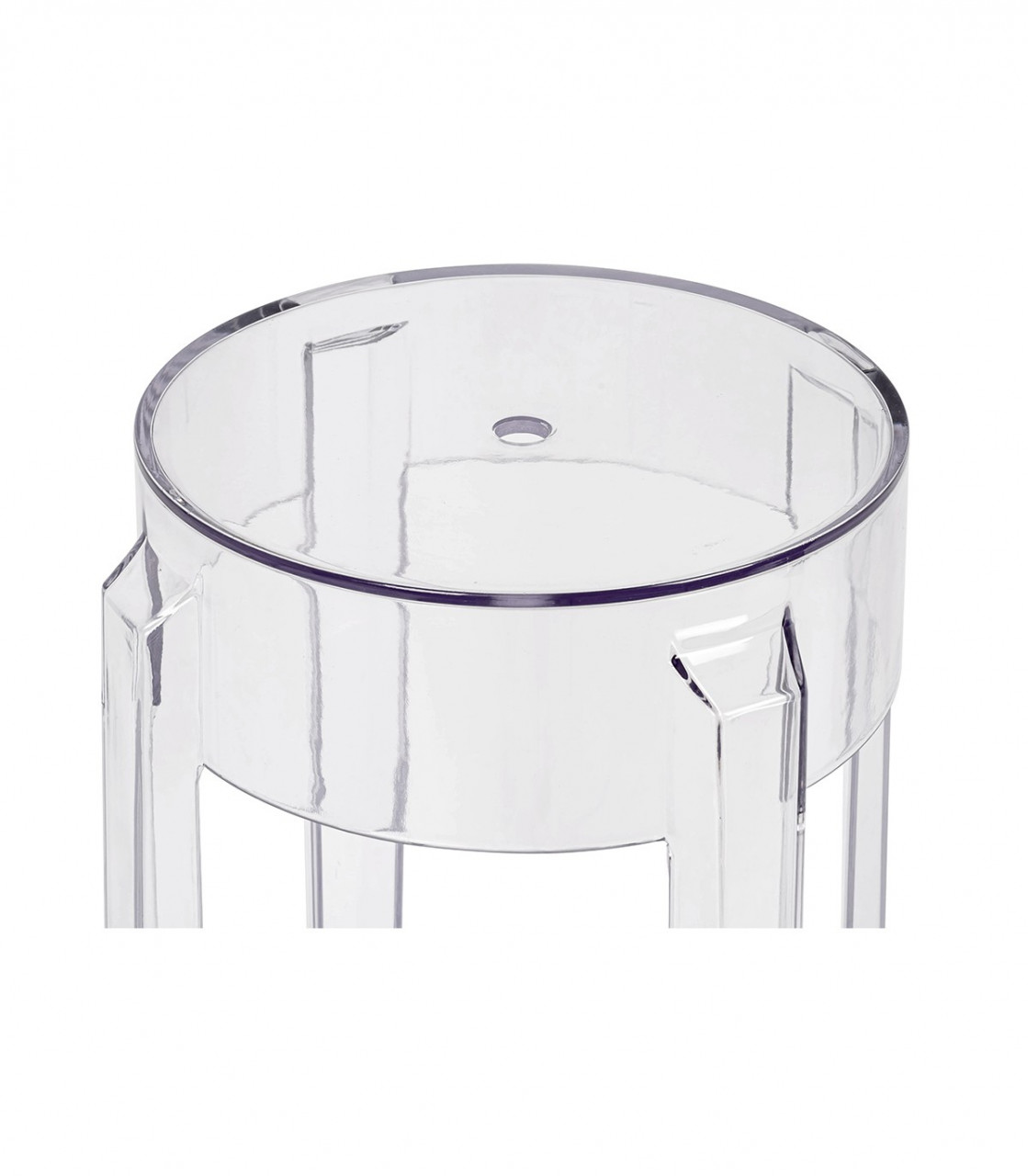 Poze Scaun de bar policarbonat transparent Charles - H76 cm