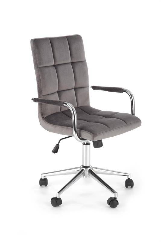 Poze Scaun de birou Gonzo 4 Velvet Gri – H105 cm