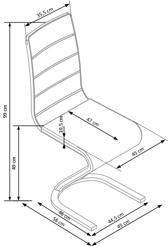 Poze Scaun K194 piele ecologica negru
