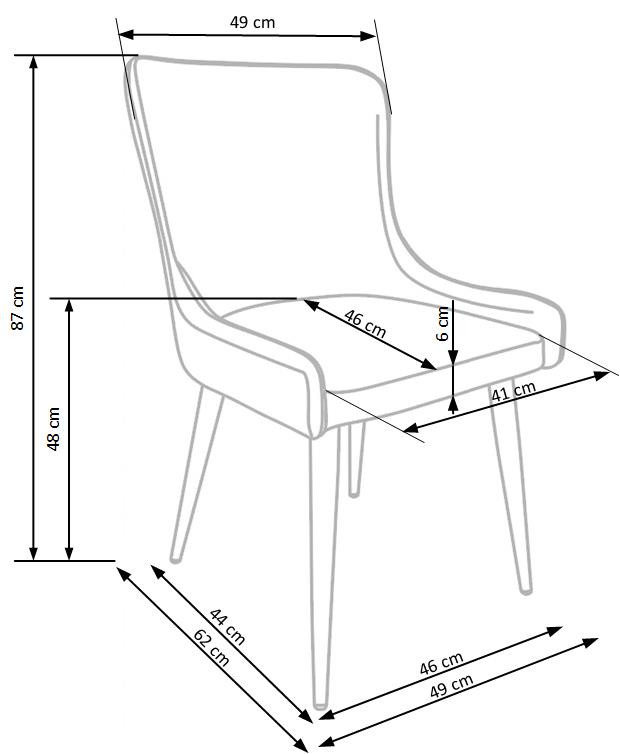 Poze Scaun K333 material gri