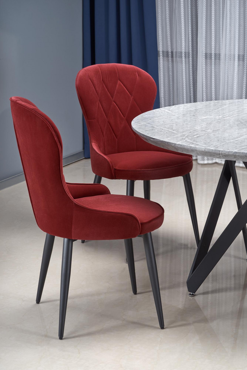 Poze Scaun K366 velvet rosu inchis