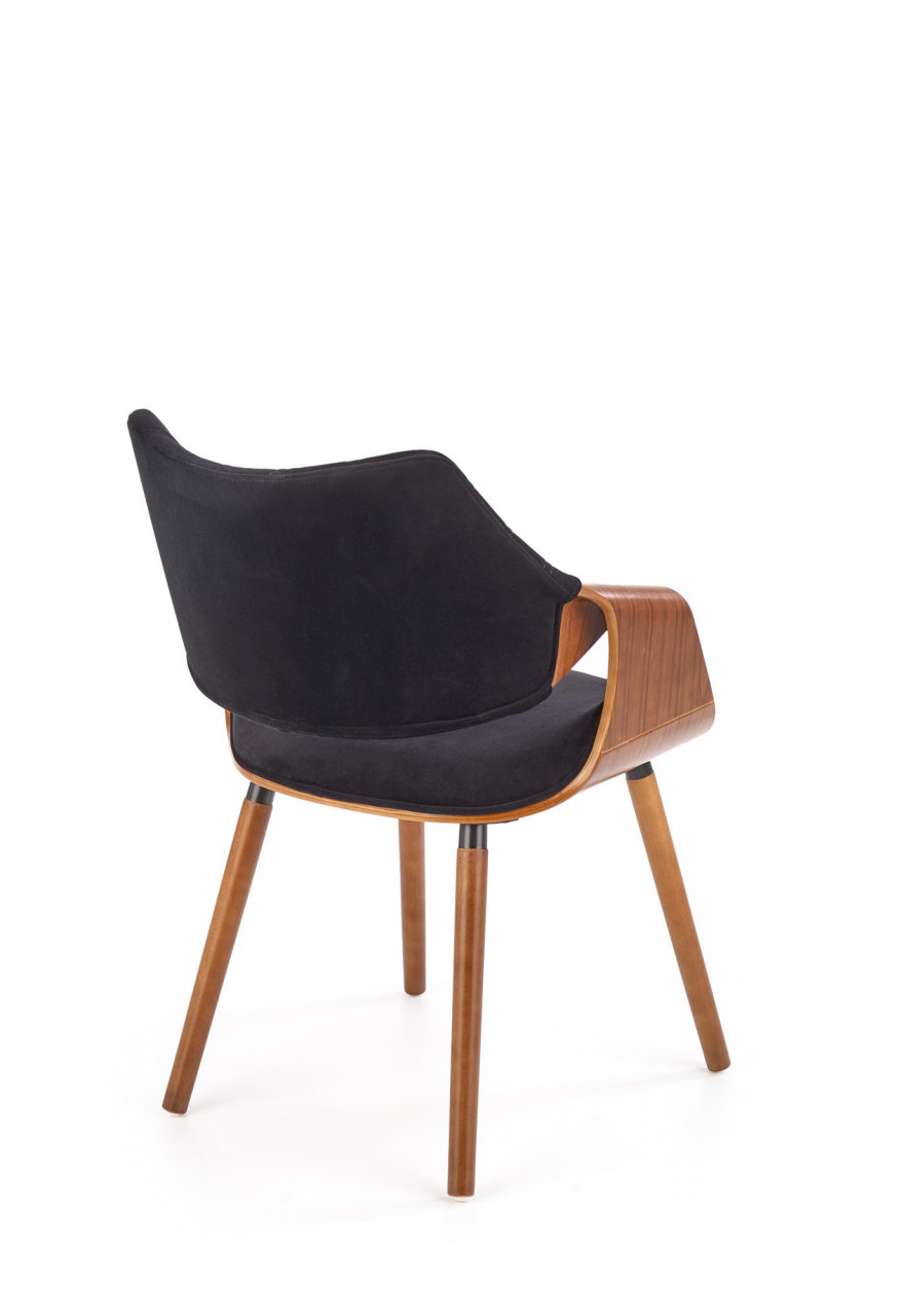 Poze Scaun K396 material catifea negru nuc