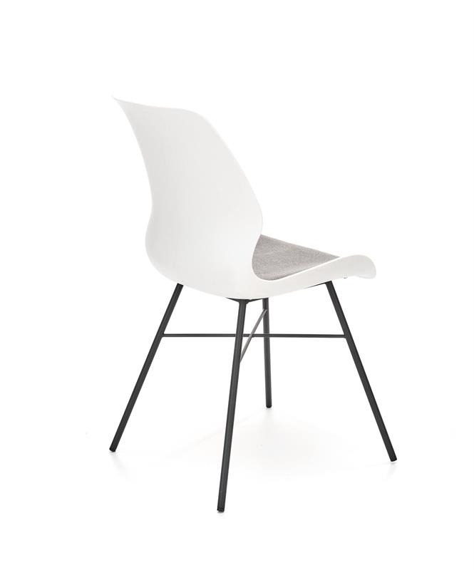 Poze Scaun K488 Alb / Gri - H86 cm