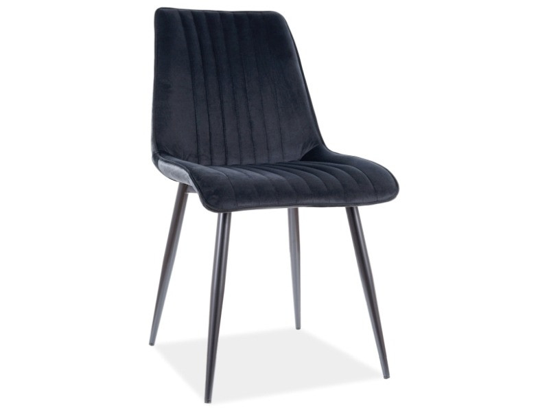 Poze Scaun Kim Velvet Negru – l47 x A42 x H88 cm