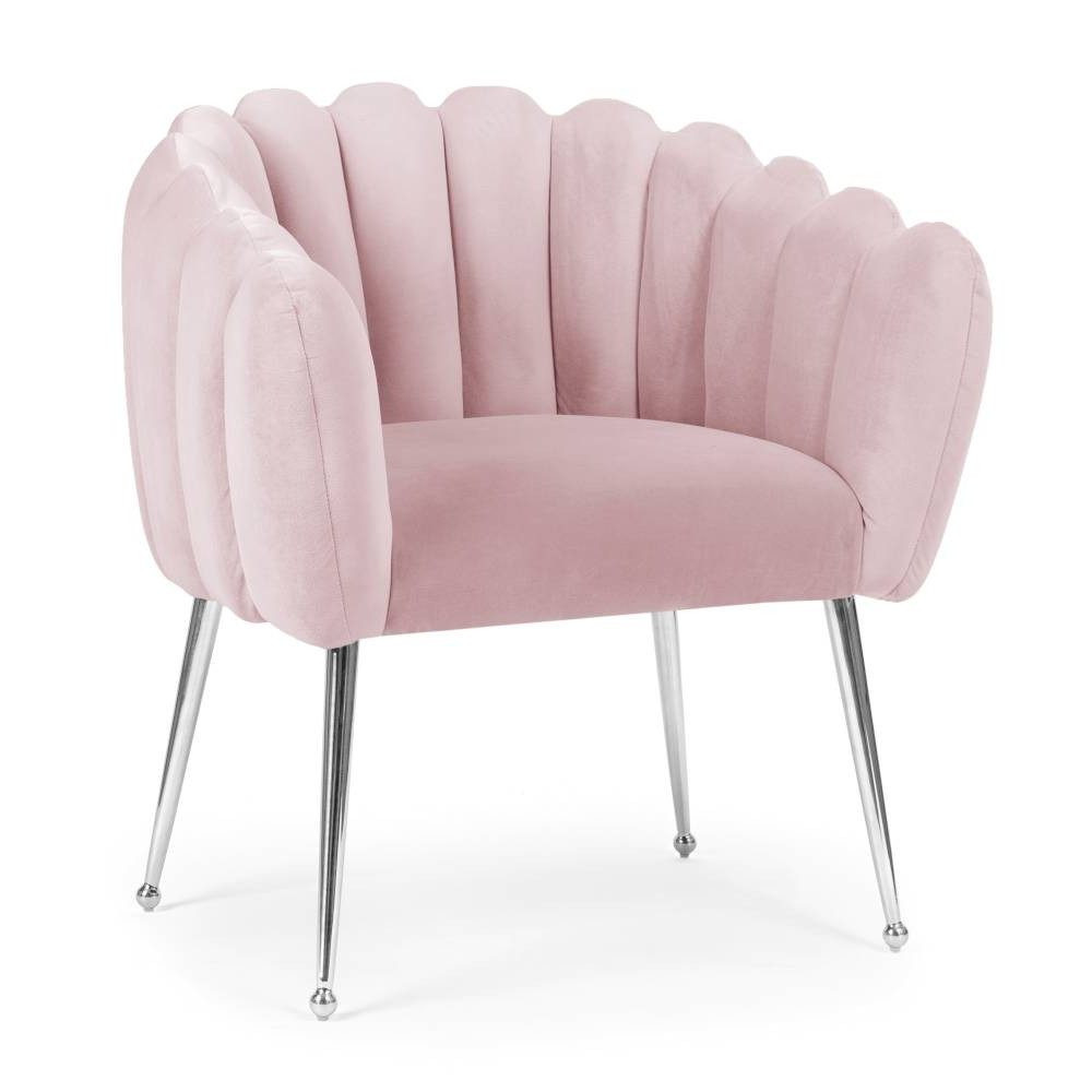 Poze Scaun Lili roz/silver – H81 cm