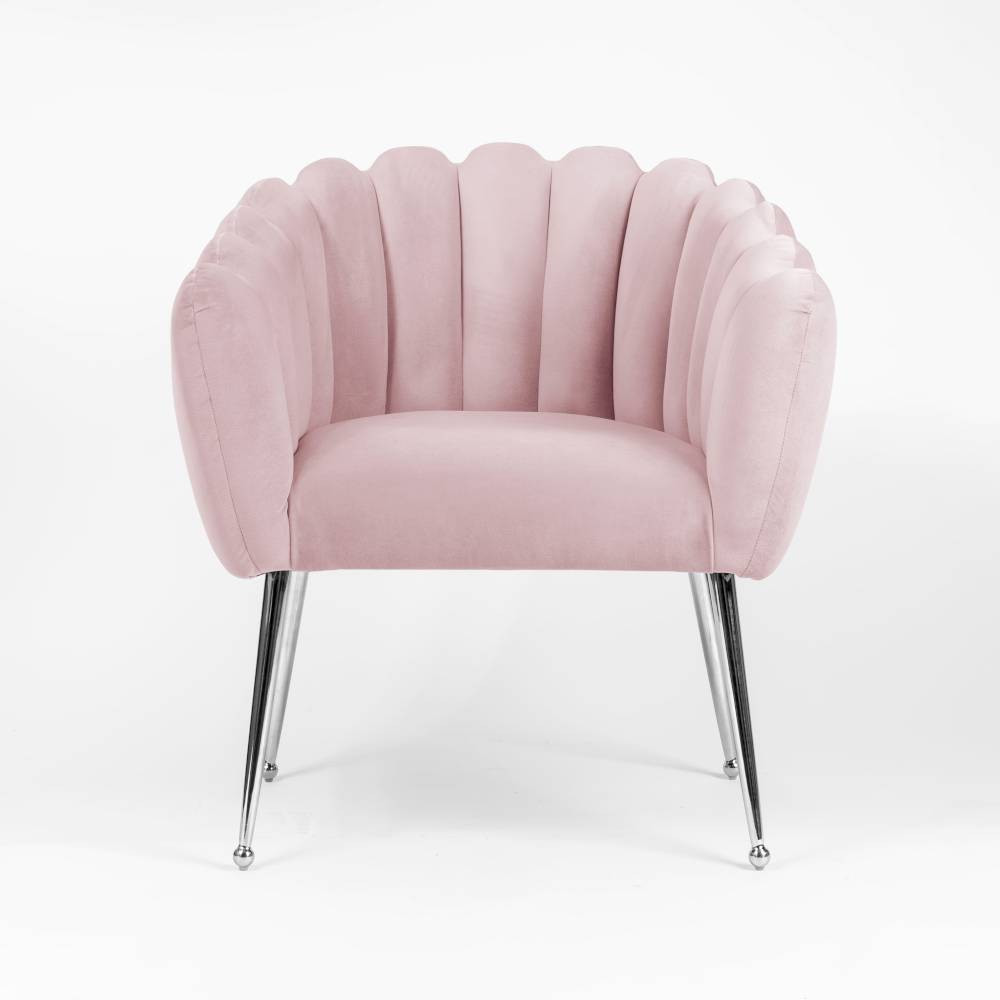 Poze Scaun Lili roz/silver – H81 cm