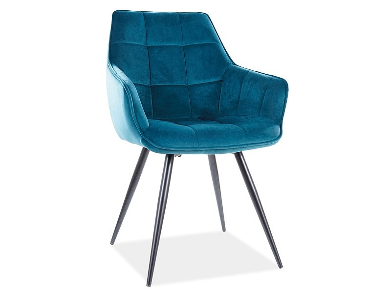 Poze Scaun Lilia Velvet Turcoaz – l59 x A45 x H90 cm
