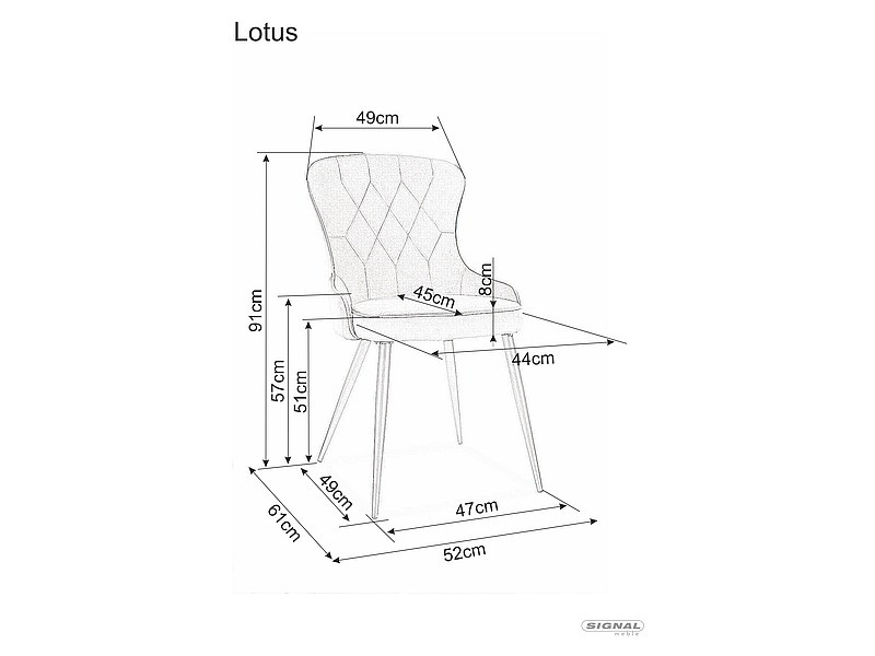 Poze Scaun Lotus velvet negru Blu19