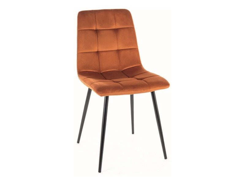 Poze Scaun Mila velvet cinnamon/negru Blu4215