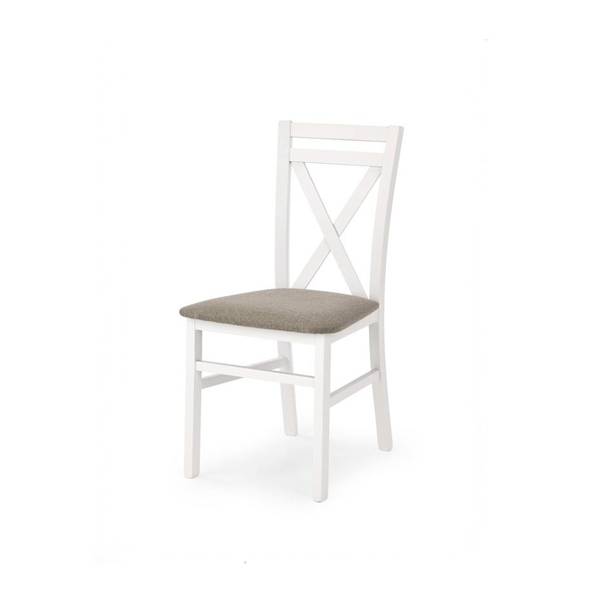 Poze Scaun tapitat Dariusz alb-natur - H 90 cm